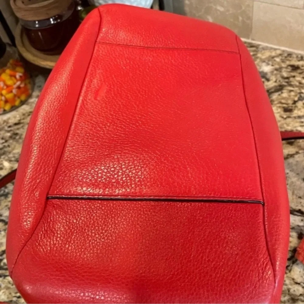 Coach Park Signature Carrie Tote Shoulder Bag Purse ~Vermilion~ EUC - Picture 9 of 10